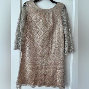 Vintage silver thread dress